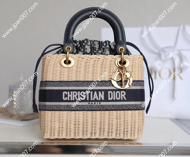 ディオール LADY DIOR ミディアム バッグ ブラック（M0565CMVO_M808）